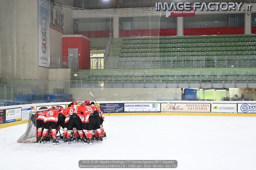 2019-10-26 Valpellice Bulldogs U17-Hockey Appiano 0511 Squadra